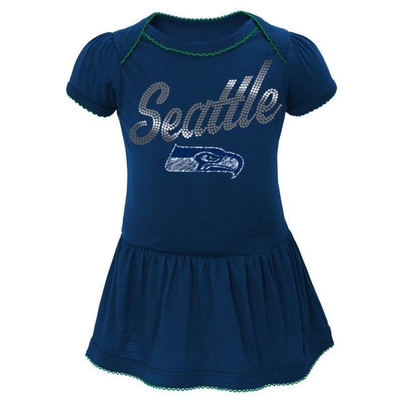 SEAHAWKS BABY DAZZLE BODYSUIT DRESS - Picture 1 of 5